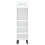 Armoire à chaussures blanc 30x35x105 cm bois d'ingénierie – Image 4
