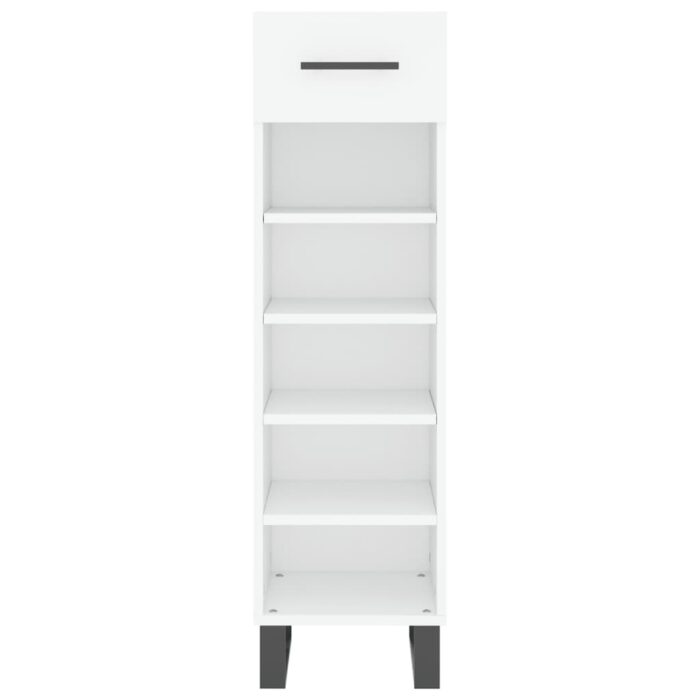 Armoire à chaussures blanc 30x35x105 cm bois d'ingénierie – Image 4