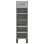 Armoire à chaussures gris béton 30x35x105 cm bois d'ingénierie – Image 4