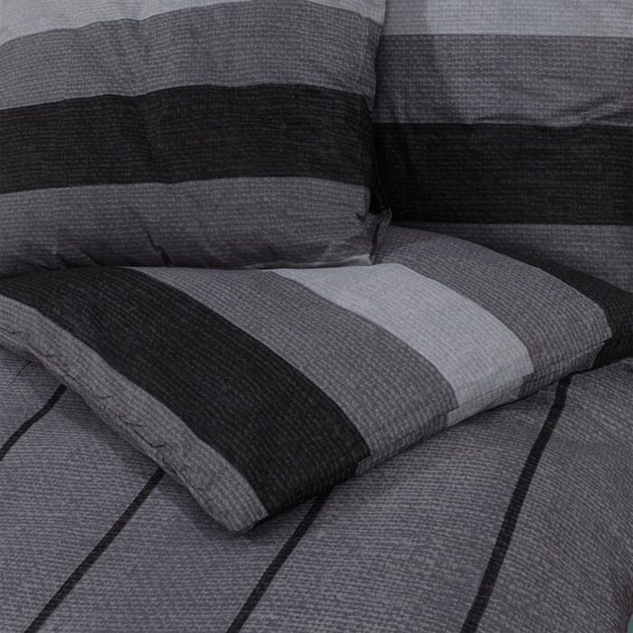 Ensemble de housse de couette gris foncé 200x220 cm Coton – Image 3