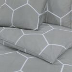 Ensemble de housse de couette Gris 140x200 cm Coton – Image 3