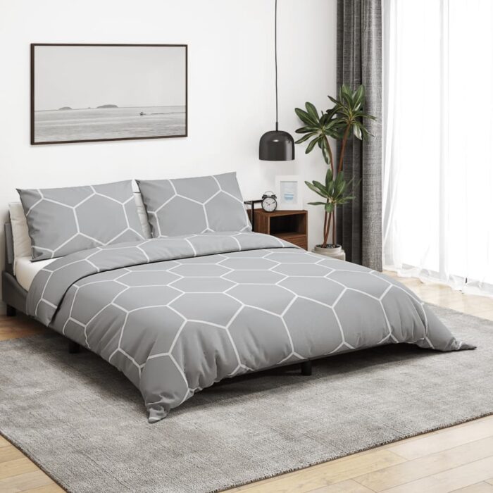 VXL8720845432430_m_en_hd_1.jpg Ensemble de housse de couette Gris 220x240 cm Coton – Image 1