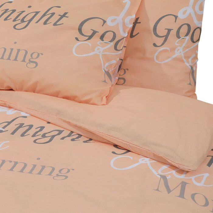 Ensemble de housse de couette rose 155x220 cm Coton – Image 3