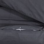 Ensemble de housse de couette Noir 260x240 cm Coton – Image 2
