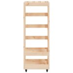 Porte-bûches avec roulettes 40x49x110 cm bois massif de pin – Image 3