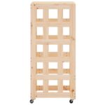 Porte-bûches avec roulettes 40x49x110 cm bois massif de pin – Image 4