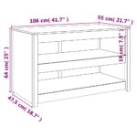 Armoire de cuisine d'extérieur blanc bois de pin massif – Image 7