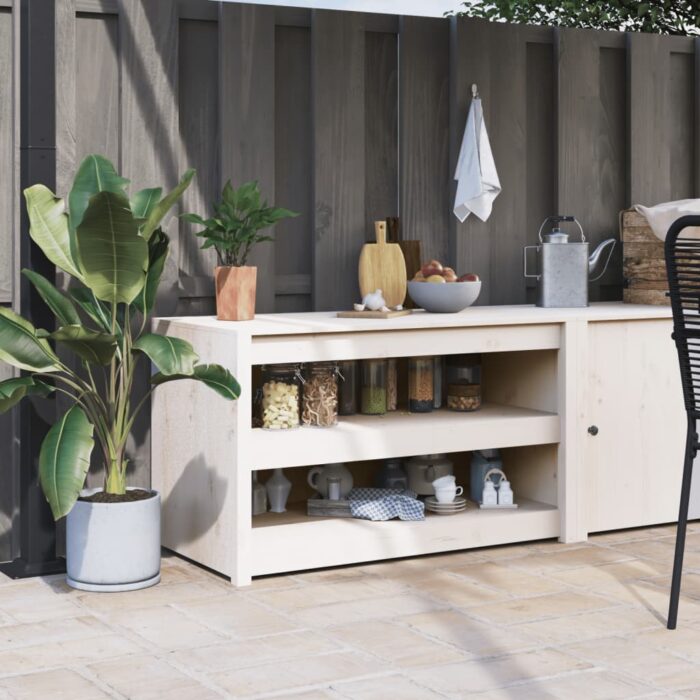 VXL8720845433529_m_en_hd_1.jpg Armoire de cuisine d'extérieur blanc bois de pin massif – Image 1