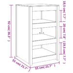 Armoire de cuisine d'extérieur blanc bois de pin massif – Image 7