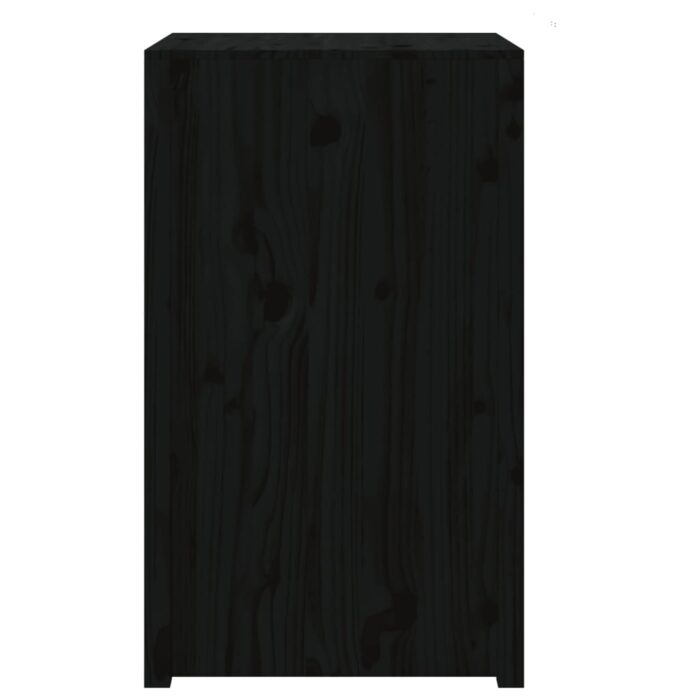 Armoire de cuisine d'extérieur noir 55x55x92 cm bois pin massif – Image 3
