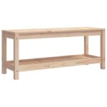 Banc de jardin 108x35x45 cm bois massif de pin – Image 3