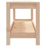 Banc de jardin 108x35x45 cm bois massif de pin – Image 4