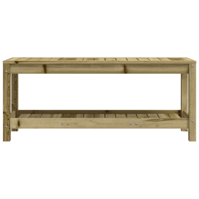 Banc de jardin 108x35x45 cm bois de pin imprégné – Image 2