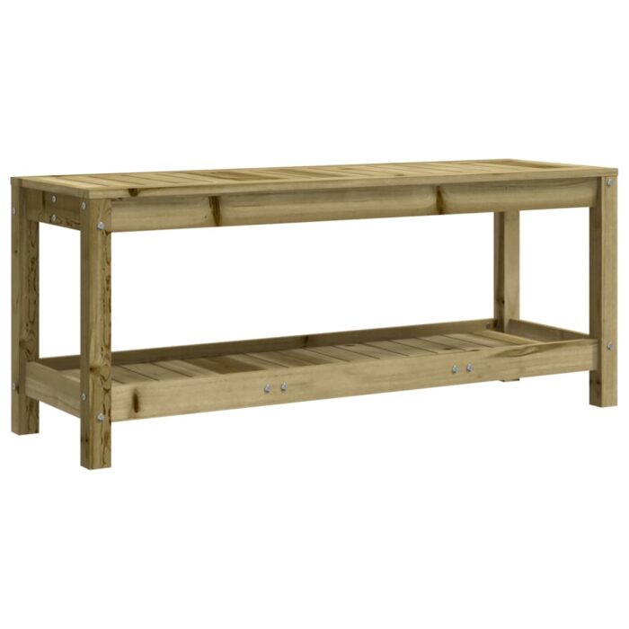 Banc de jardin 108x35x45 cm bois de pin imprégné – Image 3
