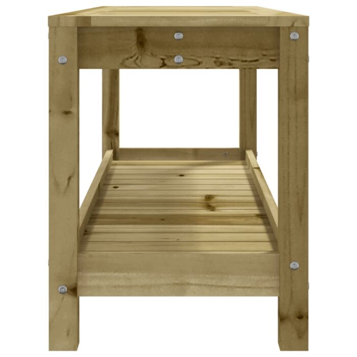 Banc de jardin 108x35x45 cm bois de pin imprégné – Image 4
