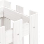 Jardinière avec design de clôture blanc 30x30x30 cm pin massif – Image 5