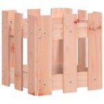 Jardinière avec design de clôture 30x30x30 cm Douglas massif – Image 2
