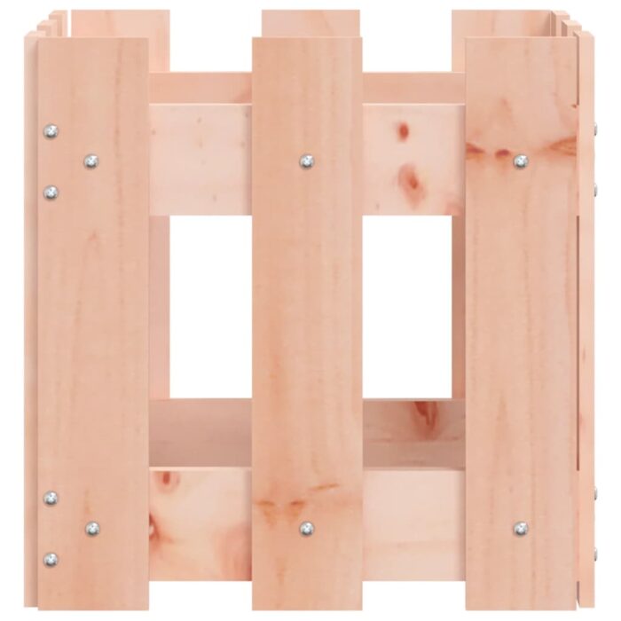 Jardinière avec design de clôture 30x30x30 cm Douglas massif – Image 3