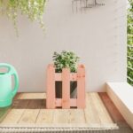 Jardinière avec design de clôture 30x30x30 cm Douglas massif