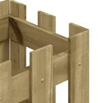 Jardinière avec design de clôture 30x30x30 cm pin imprégné – Image 5
