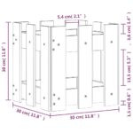 Jardinière avec design de clôture 30x30x30 cm pin imprégné – Image 7