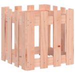 Jardinière avec design de clôture 40x40x40 cm Douglas massif – Image 2