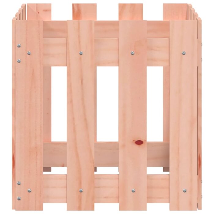 Jardinière avec design de clôture 40x40x40 cm Douglas massif – Image 3