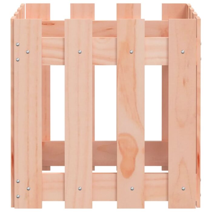 Jardinière avec design de clôture 40x40x40 cm Douglas massif – Image 4