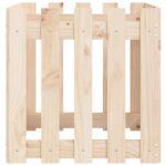 Jardinière avec design de clôture 50x50x50 cm pin massif – Image 4