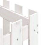 Jardinière avec design de clôture blanc 50x50x50 cm pin massif – Image 5