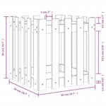 Jardinière avec design de clôture blanc 50x50x50 cm pin massif – Image 7