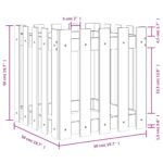 Jardinière avec design de clôture 50x50x50 cm pin imprégné – Image 7