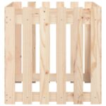 Jardinière avec design de clôture 60x60x60 cm pin massif – Image 3