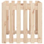 Jardinière avec design de clôture 60x60x60 cm pin massif – Image 4