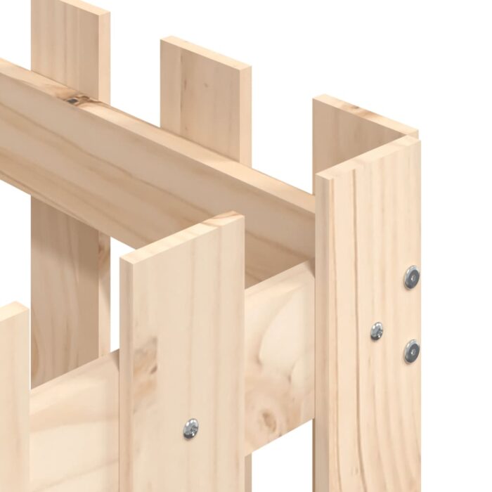 Jardinière avec design de clôture 60x60x60 cm pin massif – Image 5