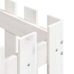 Jardinière avec design de clôture blanc 60x60x60 cm pin massif – Image 5