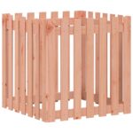 Jardinière avec design de clôture 70x70x70 cm douglas massif – Image 2