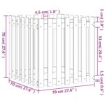 Jardinière avec design de clôture 70x70x70 cm pin imprégné – Image 7