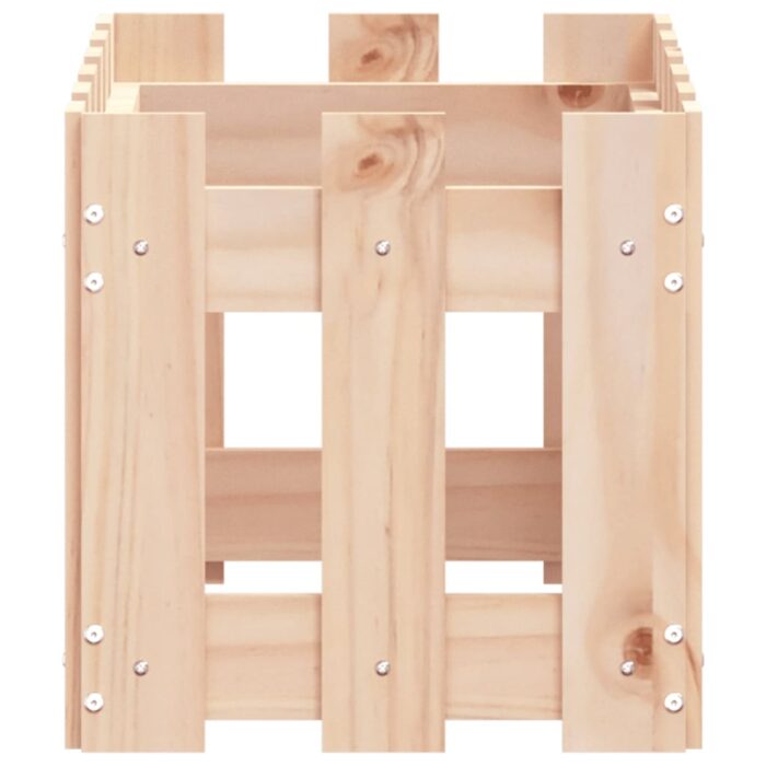 Jardinière avec design de clôture 60x30x30 cm pin massif – Image 4