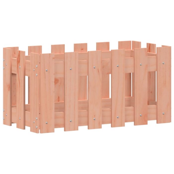 Jardinière avec design de clôture 60x30x30 cm douglas massif – Image 2
