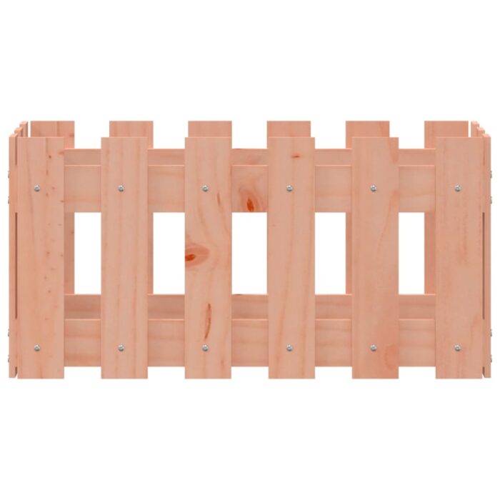 Jardinière avec design de clôture 60x30x30 cm douglas massif – Image 3