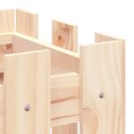 Lit surélevé de jardin design de clôture 100x30x30cm pin massif – Image 5