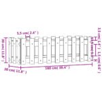 Lit surélevé de jardin design de clôture 100x30x30cm pin massif – Image 7