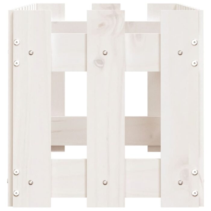 Lit surélevé de jardin design de clôture 100x30x30cm pin massif – Image 4