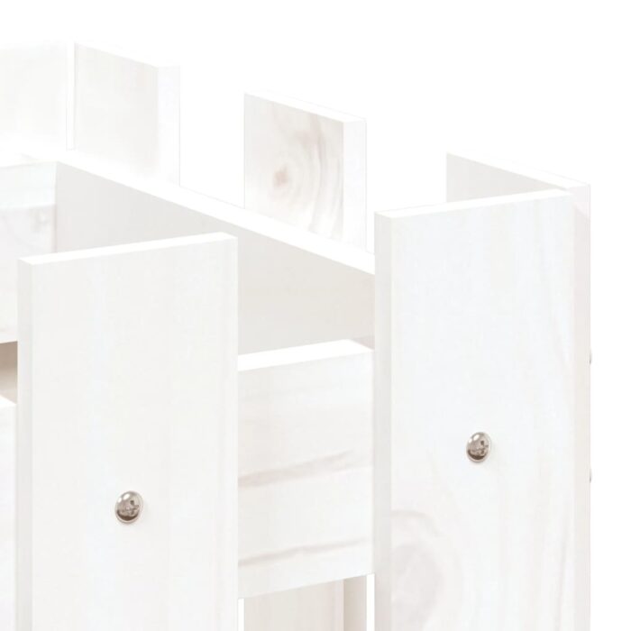 Lit surélevé de jardin design de clôture 100x30x30cm pin massif – Image 5