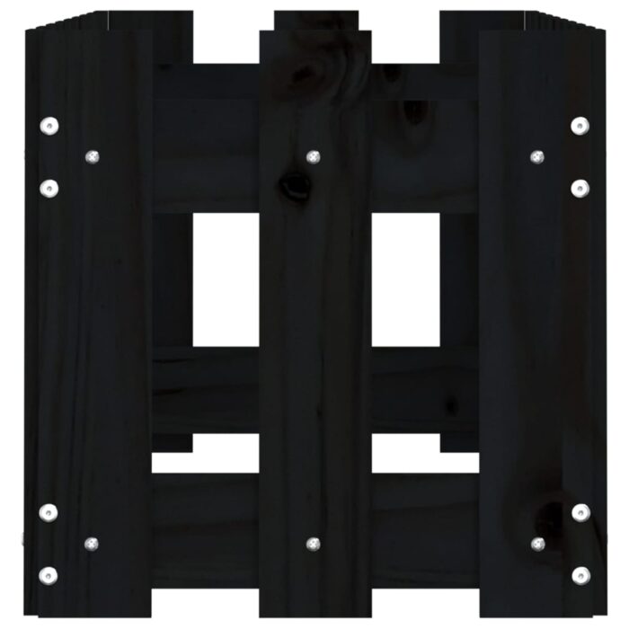 Lit surélevé de jardin design de clôture 100x30x30cm pin massif – Image 4