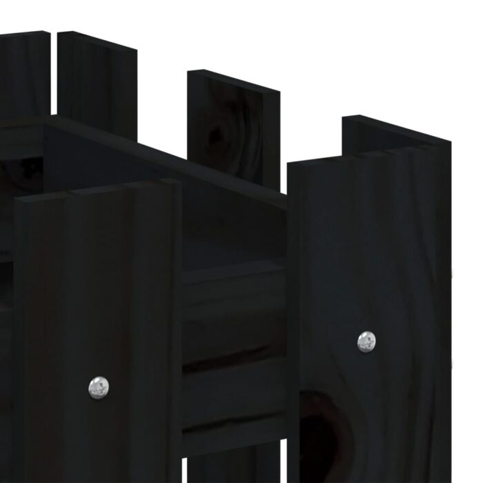 Lit surélevé de jardin design de clôture 100x30x30cm pin massif – Image 5