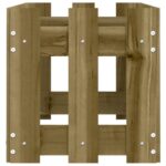 Lit surélevé de jardin design de clôture bois de pin imprégné – Image 4