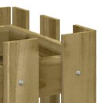 Lit surélevé de jardin design de clôture bois de pin imprégné – Image 5