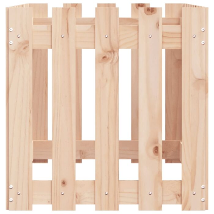 Lit surélevé de jardin design de clôture 100x50x50cm pin massif – Image 4